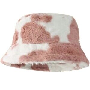 Plush Fluffy Bucket Hat  Warm Lining Winter Faux Fur Cozy Wide Brim Winter NEW